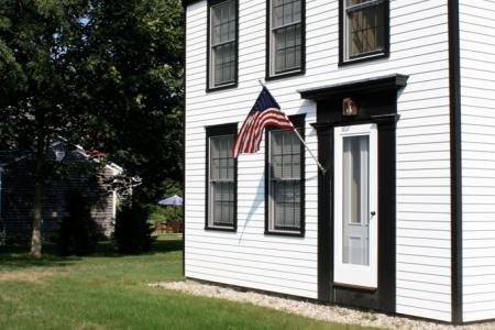 Front, Post-renovation Italianate construction in Orleans Cape Cod